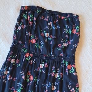 Hollister Floral Print Women's Strapless Maxi Dress